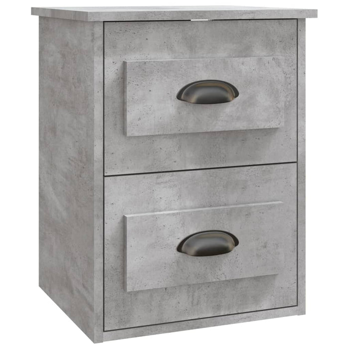 Comodini a Parete 2 pz Grigio Cemento 41,5x36x53 cm 816401