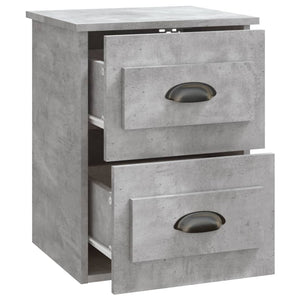 Comodini a Parete 2 pz Grigio Cemento 41,5x36x53 cm 816401