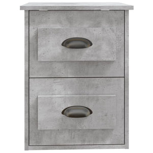 Comodini a Parete 2 pz Grigio Cemento 41,5x36x53 cm 816401