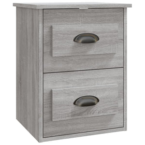 Comodini a Parete 2 pz Grigio Sonoma 41,5x36x53 cm 816405