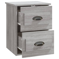 Comodini a Parete 2 pz Grigio Sonoma 41,5x36x53 cm 816405