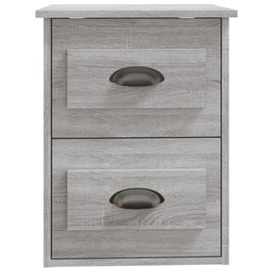 Comodini a Parete 2 pz Grigio Sonoma 41,5x36x53 cm 816405