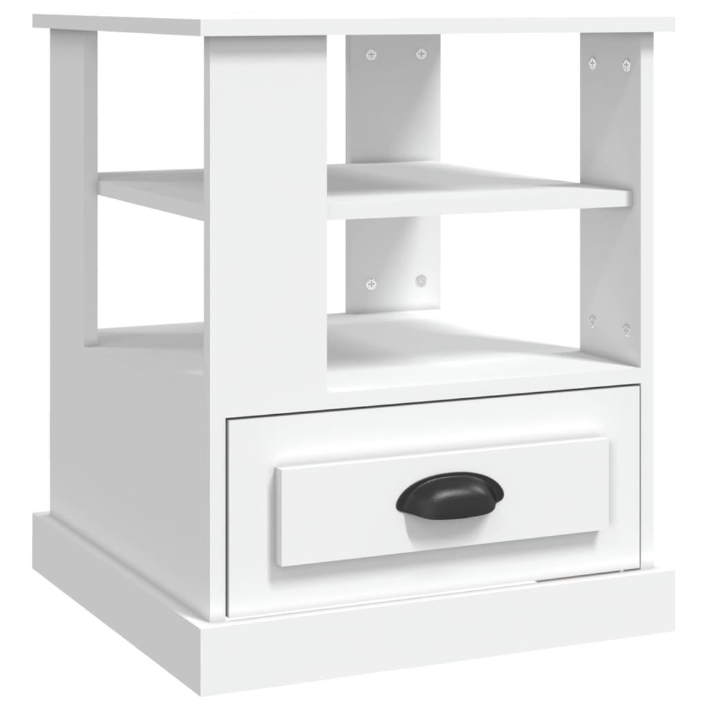 Tavolino Bianco 50x50x60 cm in Legno Multistrato 816408