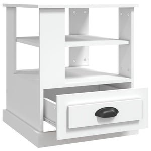 Tavolino Bianco 50x50x60 cm in Legno Multistrato 816408