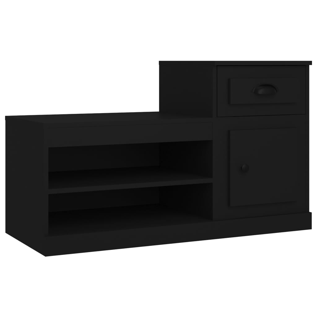 Scarpiera Nera 100x42x60 cm in Legno Multistratocod mxl 126240