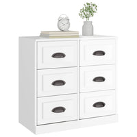 Credenza Bianco Lucido 70x35,5x67,5 cm in Legno Multistrato 816434