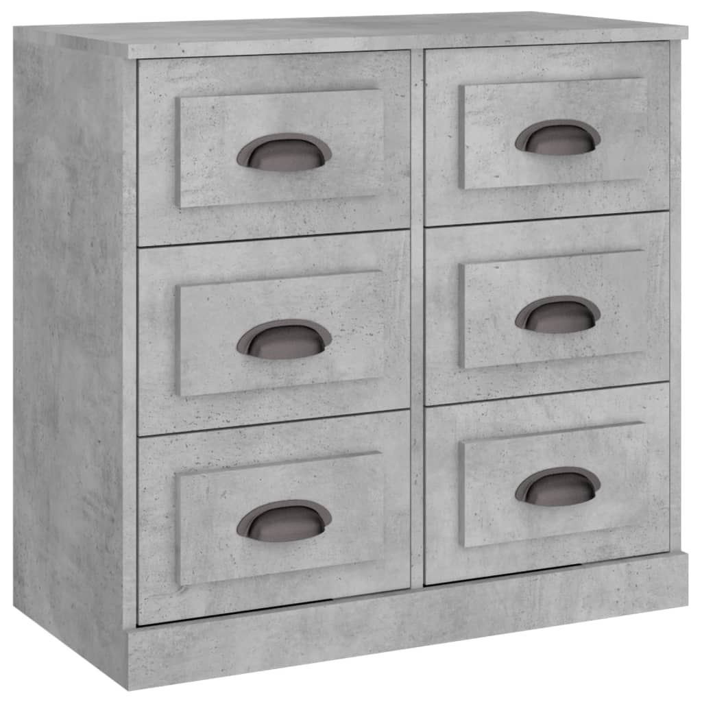 Credenza Grigio Cemento 70x35,5x67,5 cm in Legno Multistrato 816436