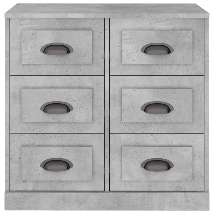 Credenza Grigio Cemento 70x35,5x67,5 cm in Legno Multistrato 816436