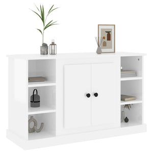 Credenza Bianco Lucido 100x35,5x60 cm in Legno Multistrato 816442