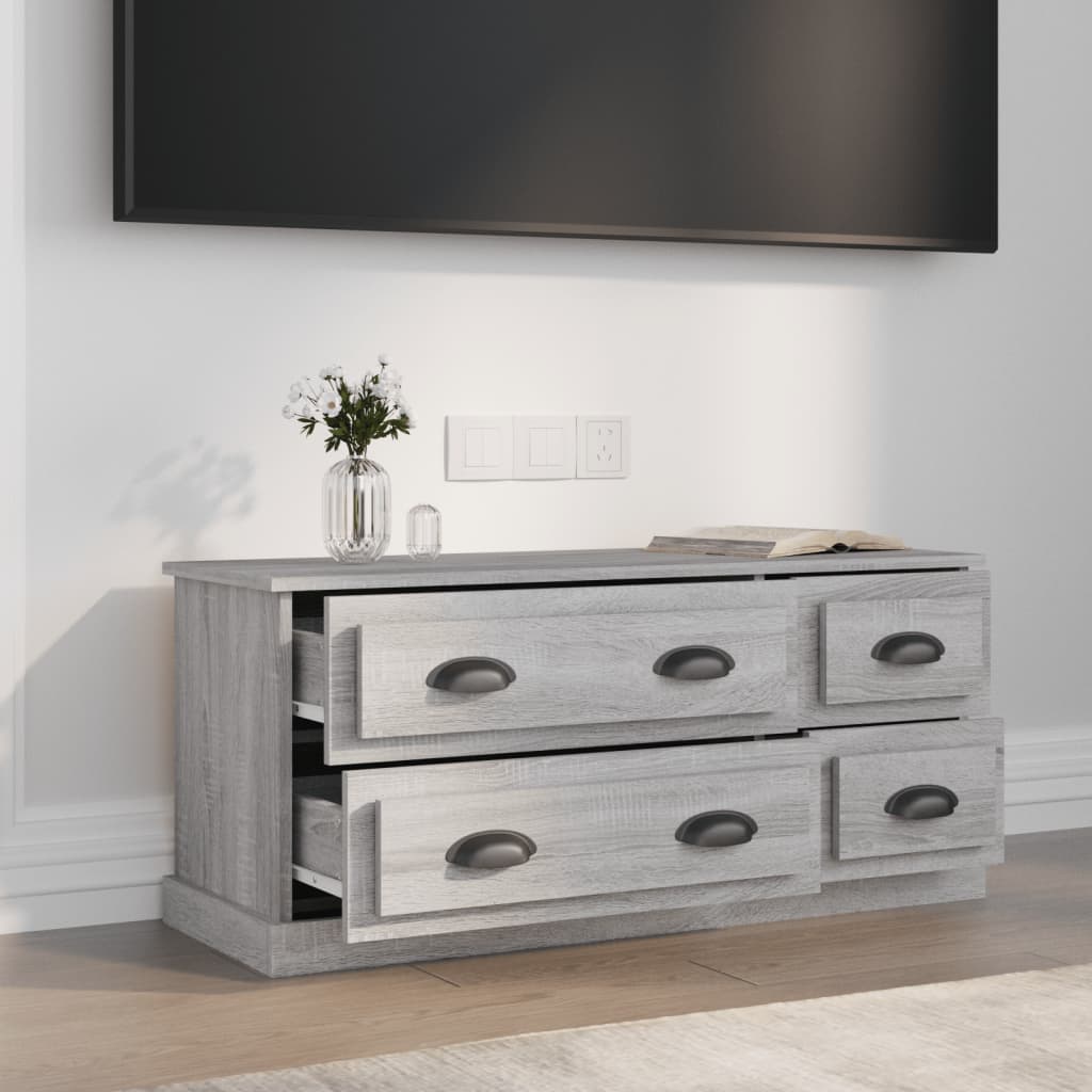 Mobile TV Grigio Sonoma 100x35,5x45 cm in Legno Multistrato 816454