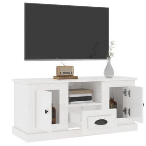 Mobile Porta TV Bianco Lucido 100x35,5x45 cm Legno Multistrato 816458