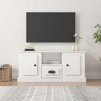 Mobile Porta TV Bianco Lucido 100x35,5x45 cm Legno Multistrato 816458