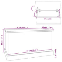 Contenitore Grigio Sonoma 70x40x38 cm Legno Multistrato 816510