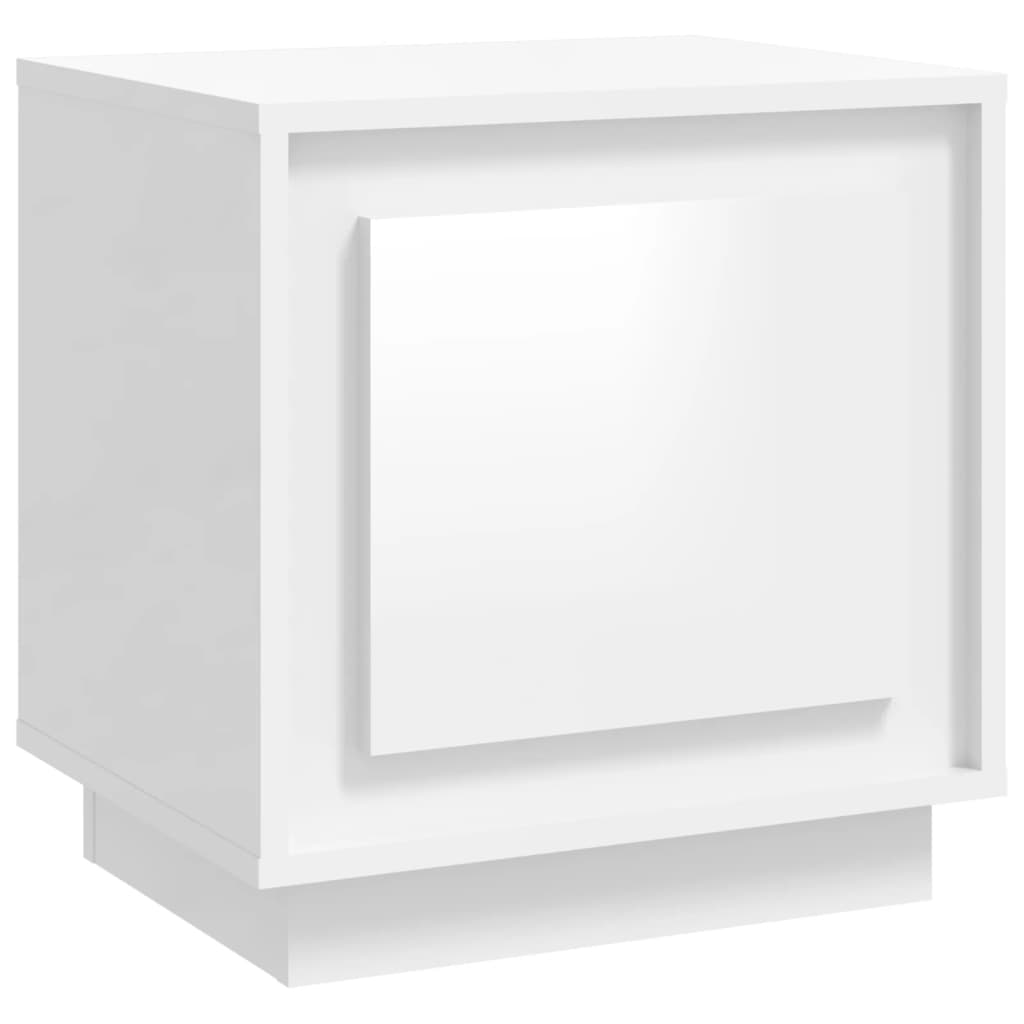 Comodino Bianco Lucido 44x35x45 cm in Legno Multistratocod mxl 126583