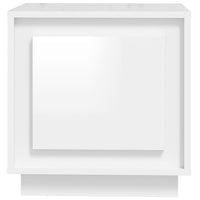 Comodino Bianco Lucido 44x35x45 cm in Legno Multistrato 819840