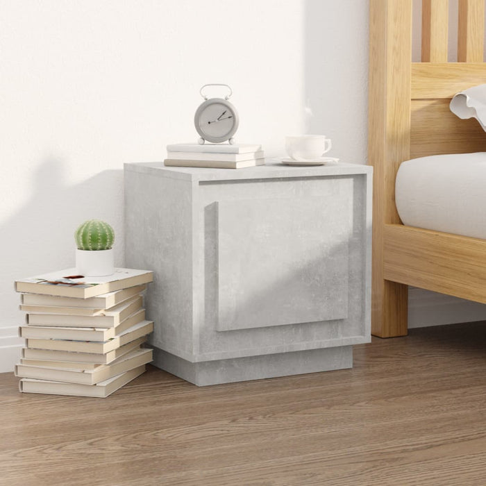 Comodini 2 pz Grigio Cemento 44x35x45 cm in Legno Multistrato 819845