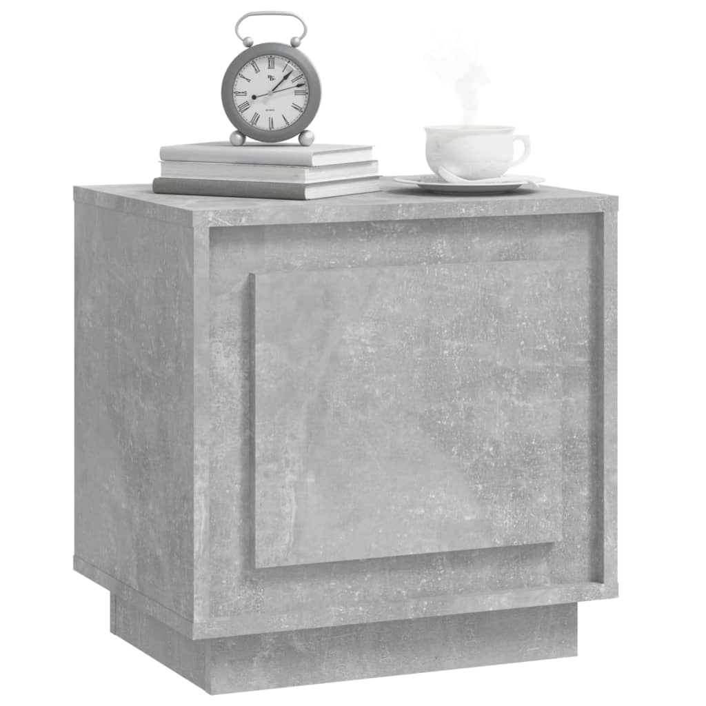 Comodini 2 pz Grigio Cemento 44x35x45 cm in Legno Multistrato 819845