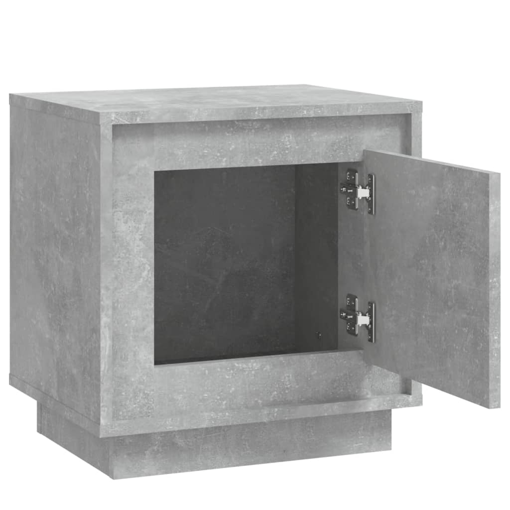 Comodini 2 pz Grigio Cemento 44x35x45 cm in Legno Multistrato 819845