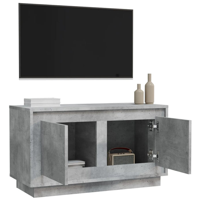 Mobile Porta TV Grigio Cemento 80x35x45 cm in Legno Multistrato 819856