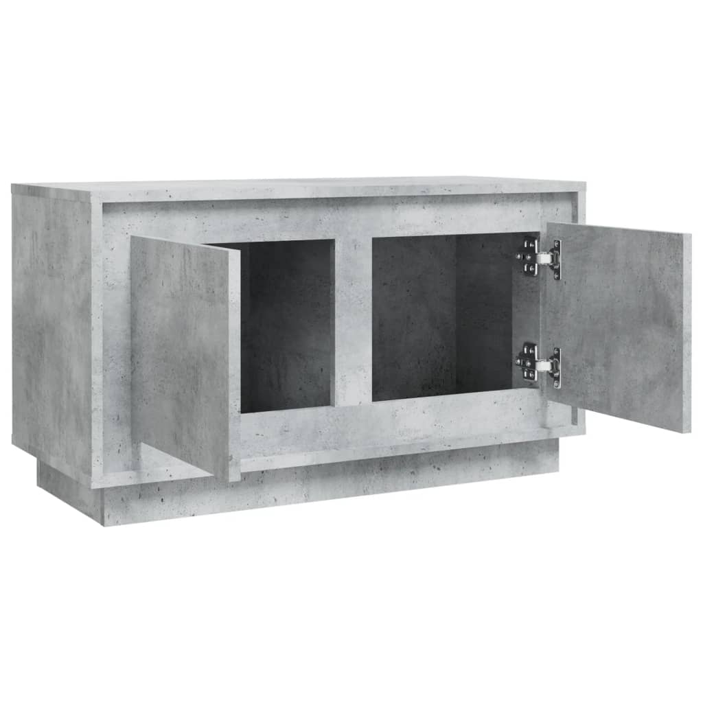 Mobile Porta TV Grigio Cemento 80x35x45 cm in Legno Multistrato 819856