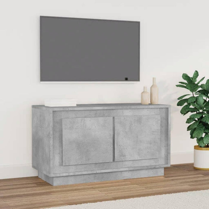 Mobile Porta TV Grigio Cemento 80x35x45 cm in Legno Multistrato 819856