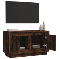 Mobile Porta TV Rovere Fumo 80x35x45 cm in Legno Multistrato 819857