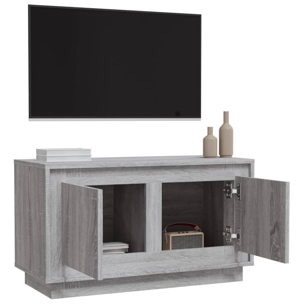 Mobile Porta TV Grigio Sonoma 80x35x45 cm in Legno Multistrato 819858