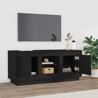 Mobile Porta TV Nero 102x35x45 cm in Legno Multistrato 819861