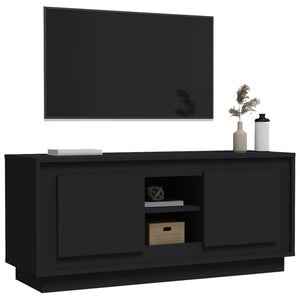 Mobile Porta TV Nero 102x35x45 cm in Legno Multistrato 819861