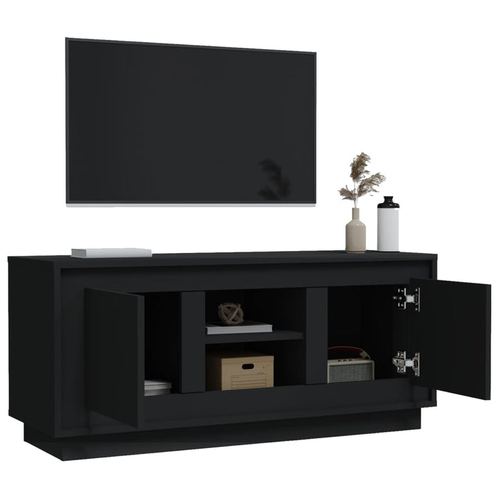 Mobile Porta TV Nero 102x35x45 cm in Legno Multistrato 819861