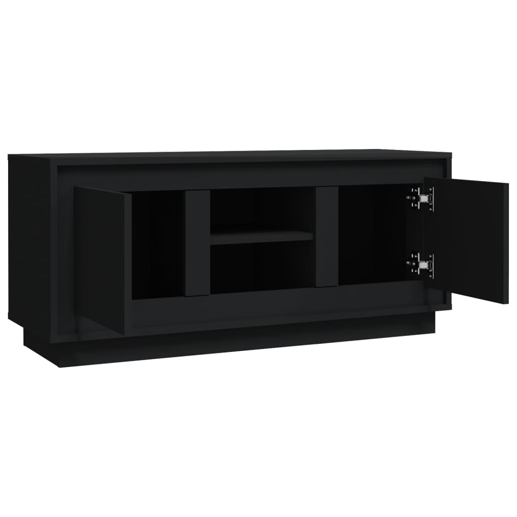 Mobile Porta TV Nero 102x35x45 cm in Legno Multistrato 819861