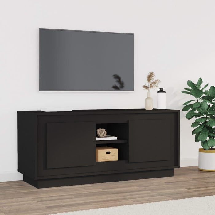 Mobile Porta TV Nero 102x35x45 cm in Legno Multistrato 819861