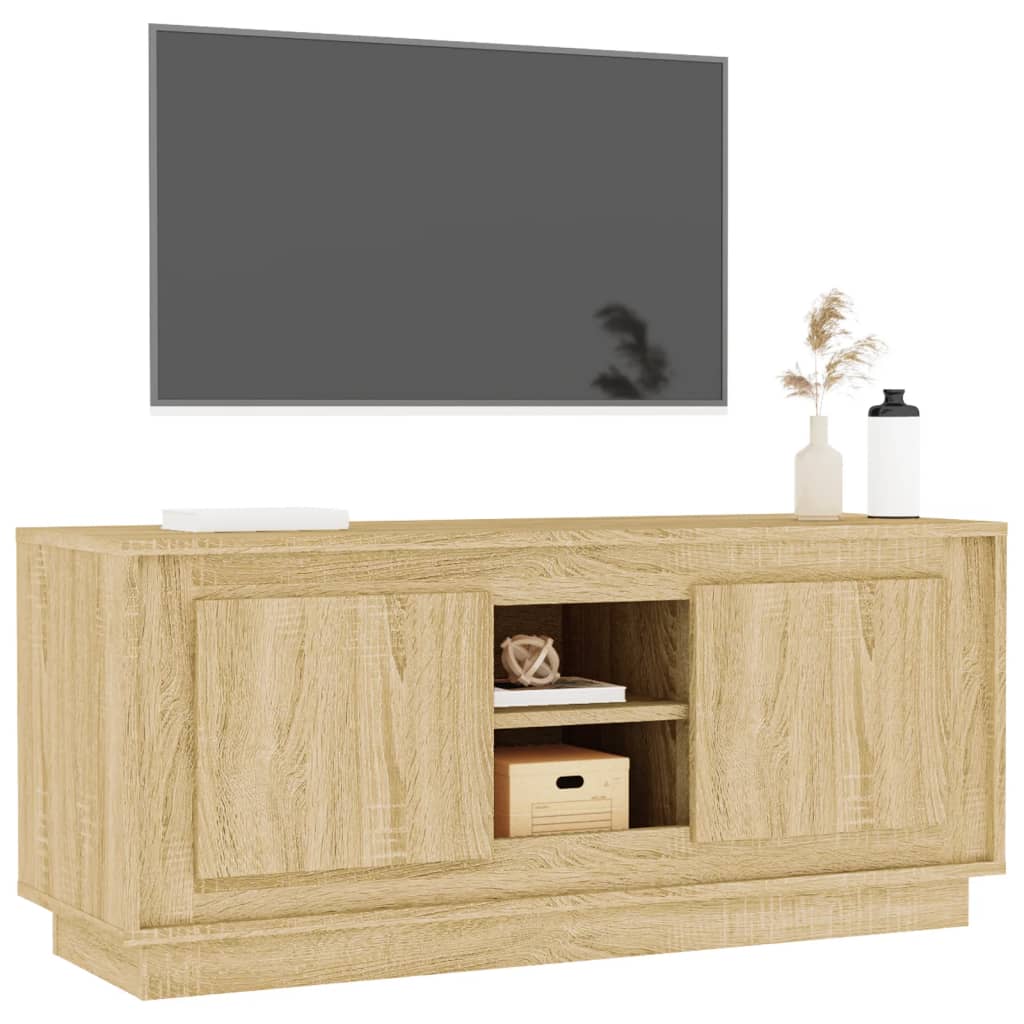 Mobile Porta TV Rovere Sonoma 102x35x45 cm in Legno Multistrato 819863