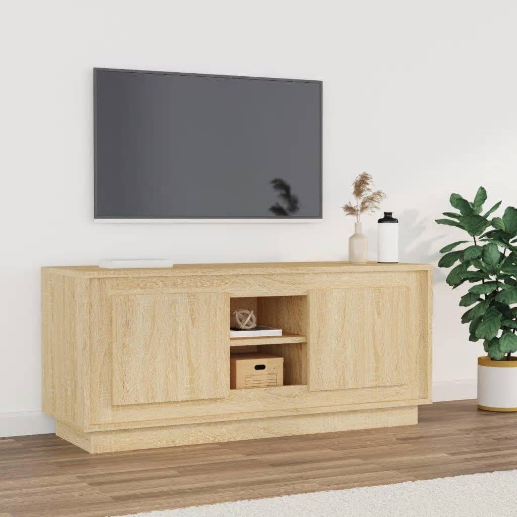 Mobile Porta TV Rovere Sonoma 102x35x45 cm in Legno Multistrato 819863