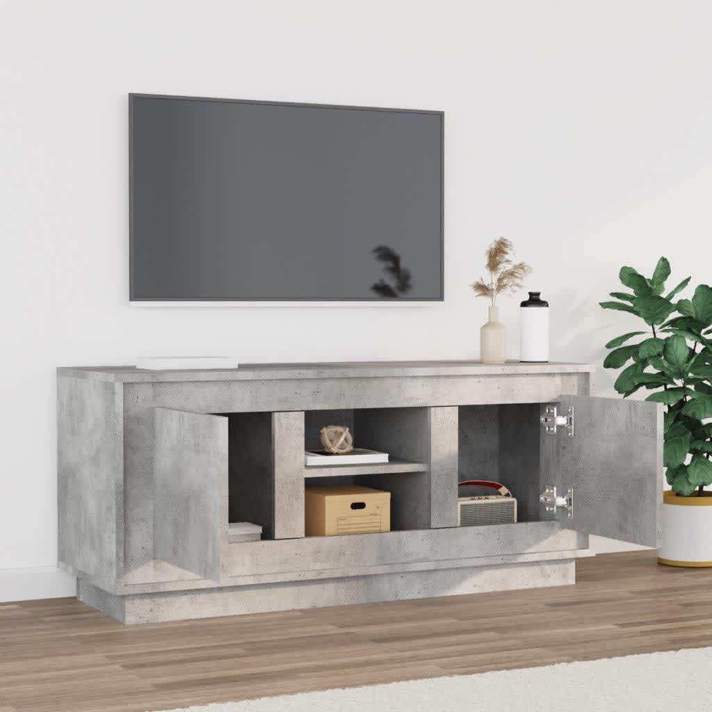 Mobile Porta TV Grigio Cemento 102x35x45cm in Legno Multistratocod mxl 103254