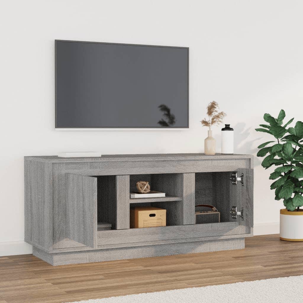 Mobile TV Grigio Sonoma 102x35x45 cm in Legno Multistratocod mxl 103134