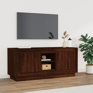 Mobile TV Rovere Marrone 102x35x45 cm in Legno Multistratocod mxl 79386