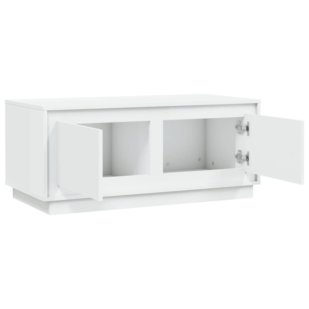 Tavolino da Salotto Bianco 102x50x44 cm in Legno Multistrato 819876