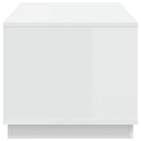 Tavolino da Salotto Bianco 102x50x44 cm in Legno Multistrato 819876