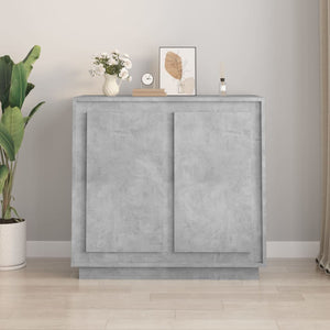 Credenza Grigio Cemento 80x34x75 cm in Legno Multistrato 819888