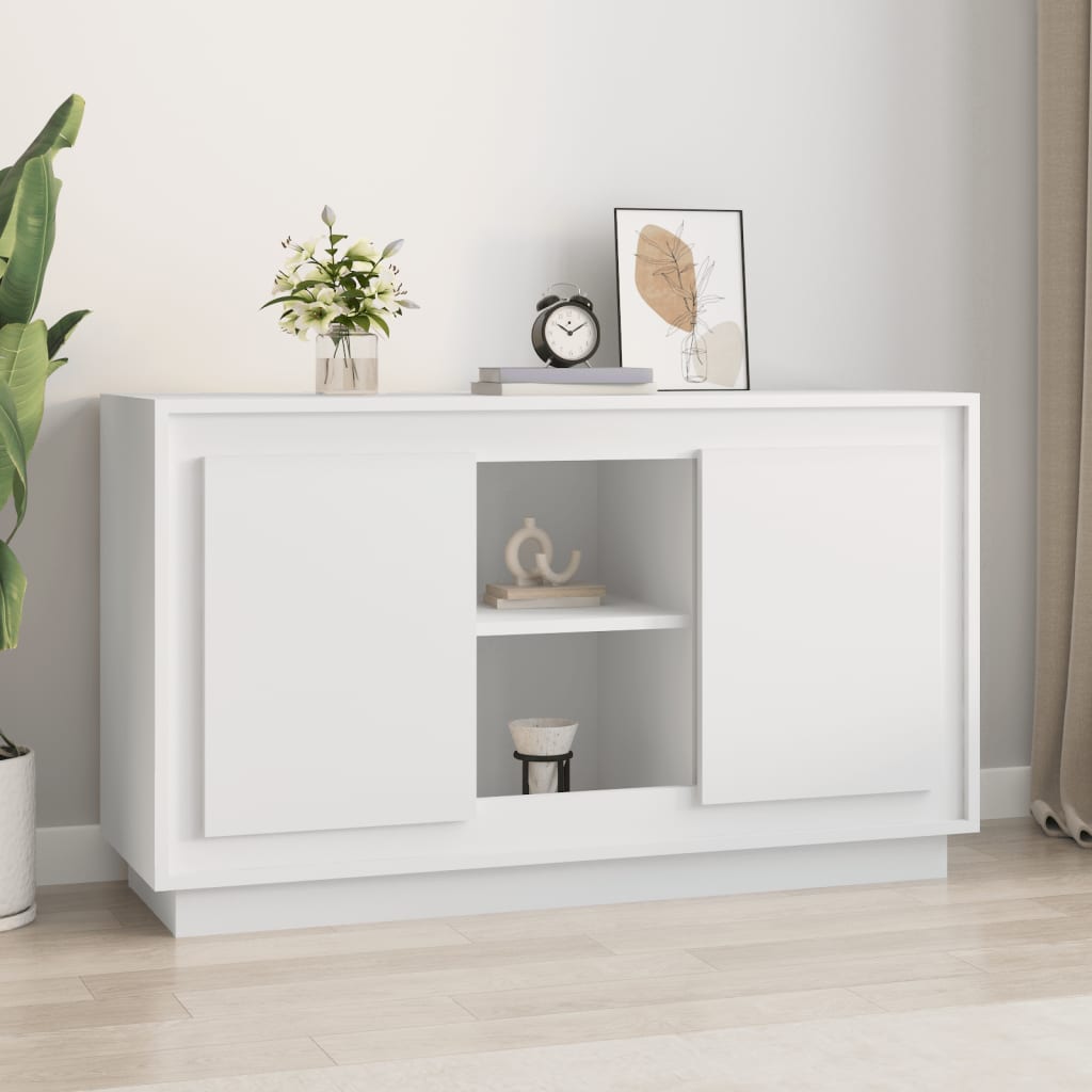 Credenza Bianca 102x35x60 cm in Legno Multistrato 831877