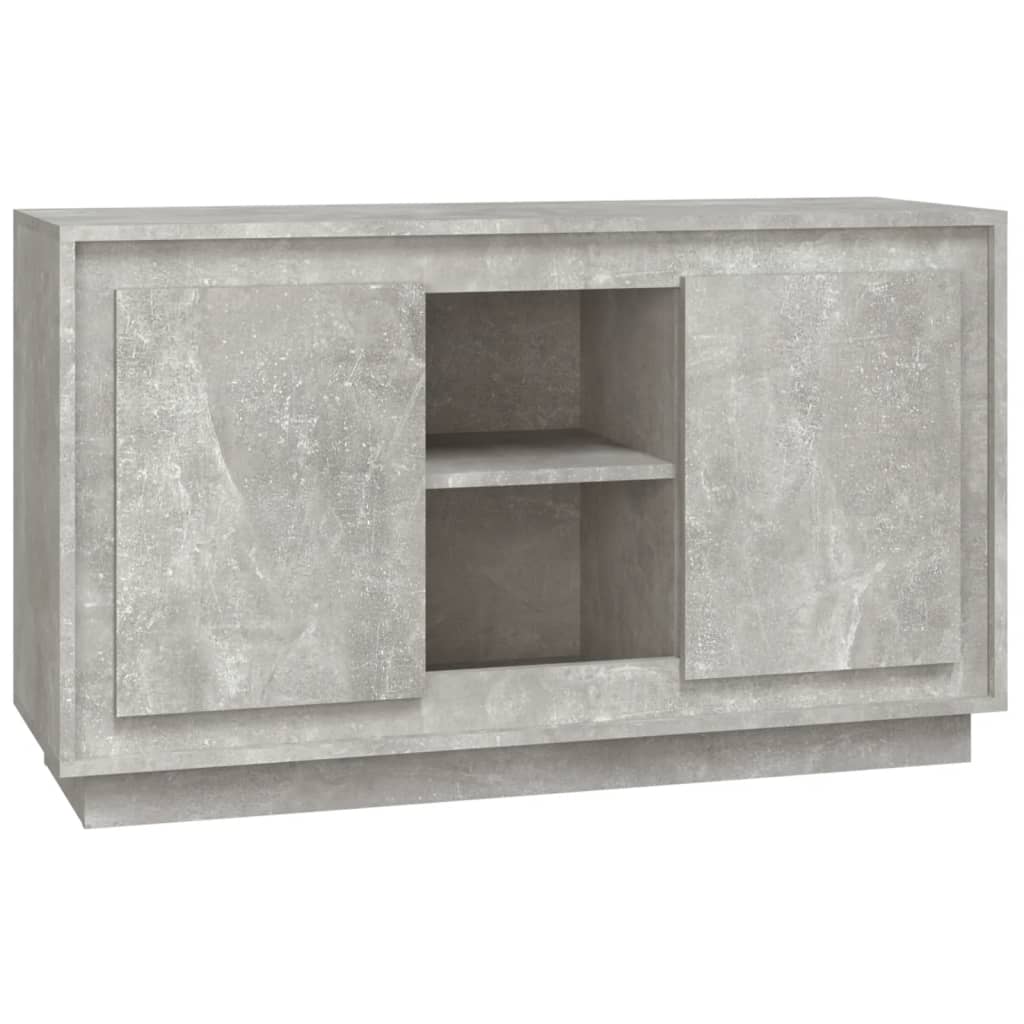 Credenza Grigio Cemento 102x35x60 cm in Legno Multistrato 831881