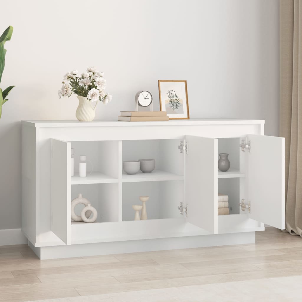 Credenza Bianca 102x35x55 cm in Legno Multistrato 831885