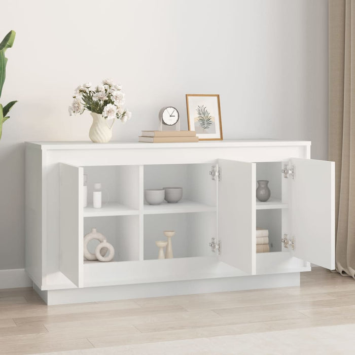 Credenza Bianca 102x35x55 cm in Legno Multistrato 831885