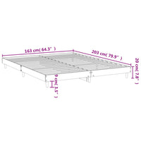 Giroletto Bianco Lucido 160x200 cm in Legno Multistrato 832023