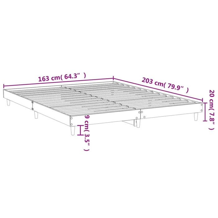 Giroletto Bianco Lucido 160x200 cm in Legno Multistrato 832023