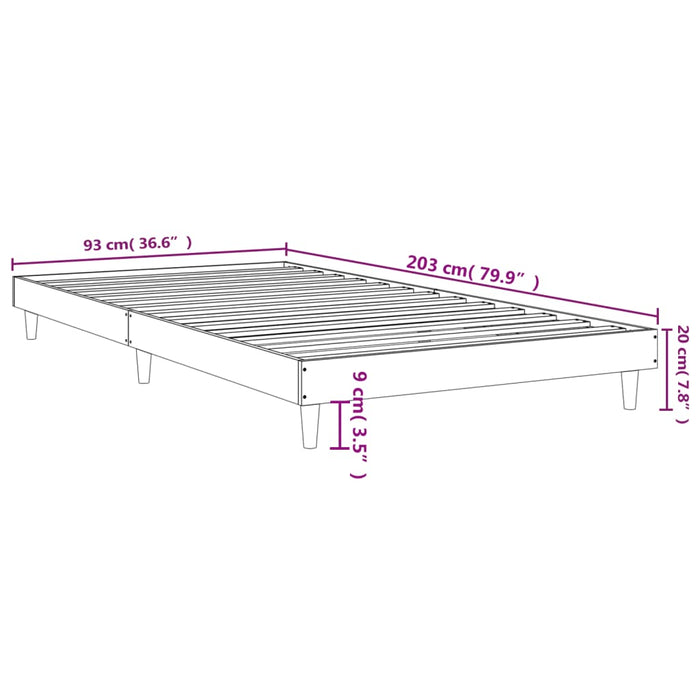 Giroletto Rovere Sonoma 90x200 cm in Legno Multistrato 832064