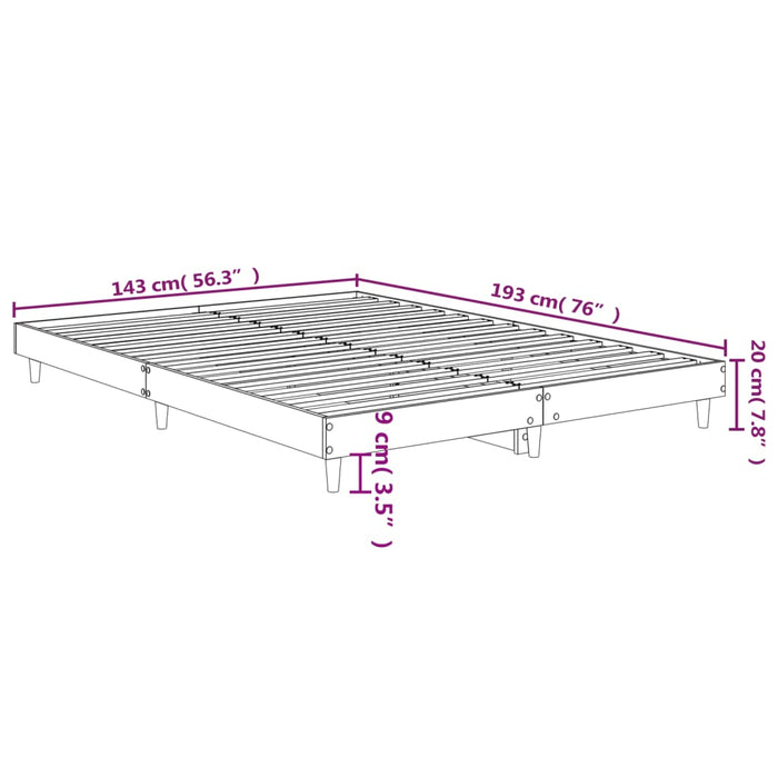 Giroletto Grigio Sonoma 140x190 cm in Legno Multistrato 832075