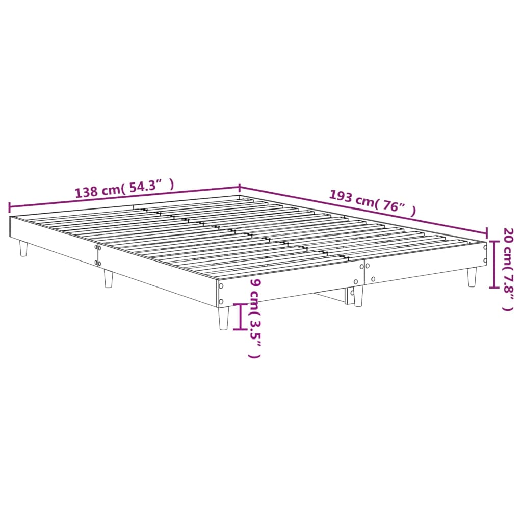 Giroletto Nero 135x190 cm in Legno Multistrato 832078