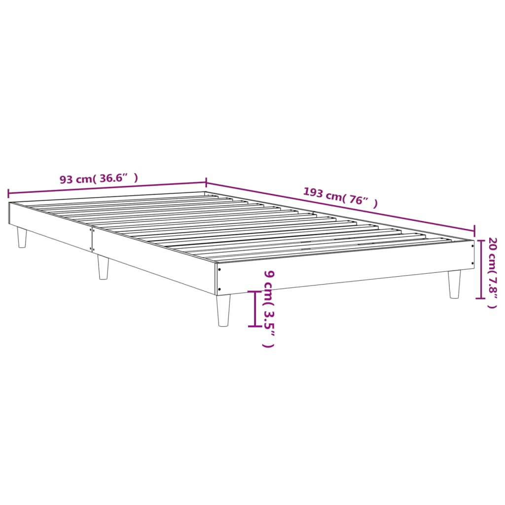 Giroletto Bianco 90x190 cm in Legno Multistrato 832093